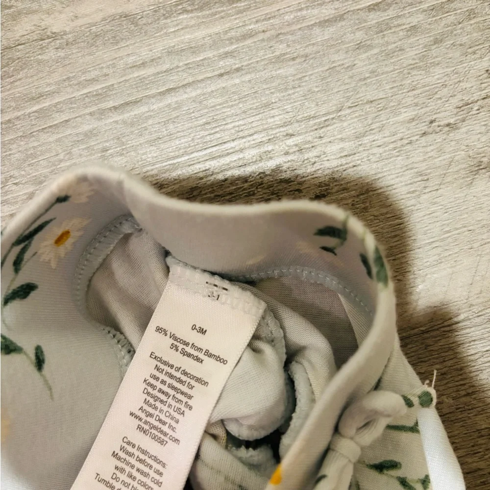 Angel Dear Baby Floral Bloom Cotton Diaper Cover - light Blue Flowers 0-3 mo